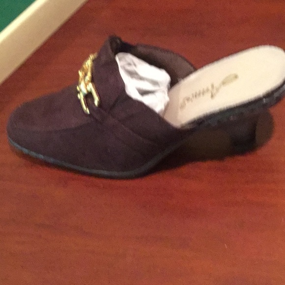 Annie Deep Brown Slip On Wedges - Picture 3 of 4